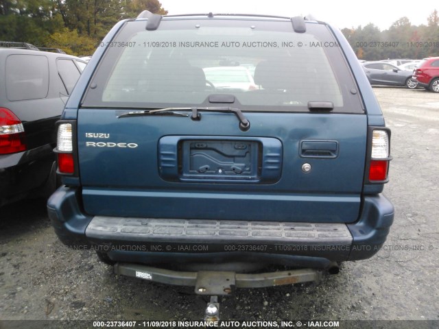 4S2CK58W714359728 - 2001 ISUZU RODEO S/LS/LSE BLUE photo 6