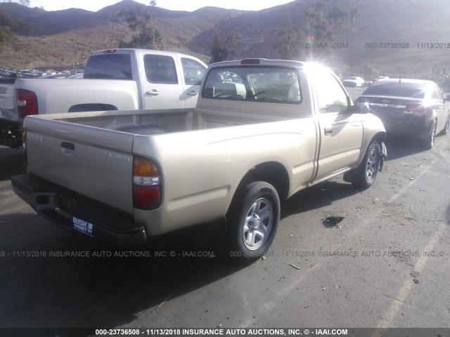 5TENL42N04Z362834 - 2004 TOYOTA TACOMA GOLD photo 4