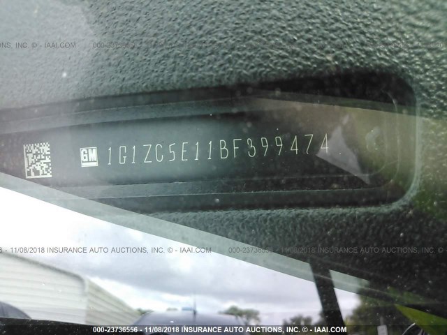 1G1ZC5E11BF399474 - 2011 CHEVROLET MALIBU 1LT BROWN photo 9