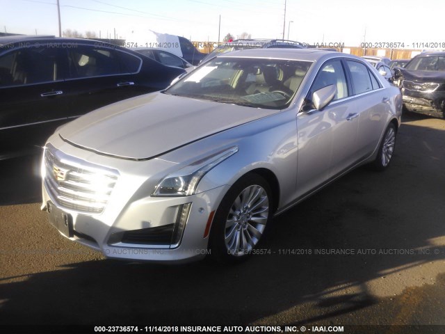 1G6AS5SS4J0112556 - 2018 CADILLAC CTS PREMIUM LUXURY SILVER photo 2