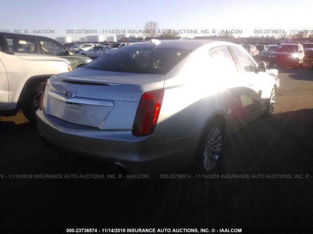 1G6AS5SS4J0112556 - 2018 CADILLAC CTS PREMIUM LUXURY SILVER photo 4