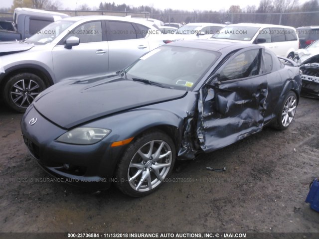 JM1FE173280216476 - 2008 MAZDA RX8 GRAY photo 2