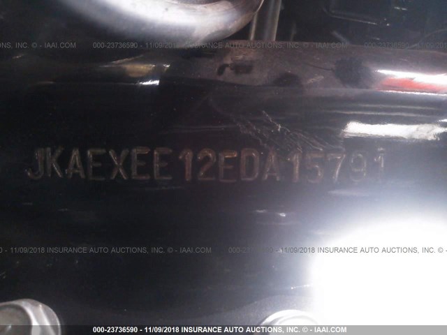 JKAEXEE12EDA15791 - 2014 KAWASAKI EX650 E BLACK photo 10