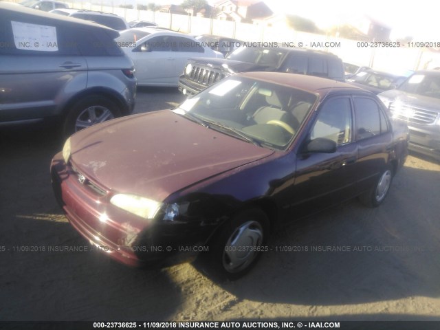 1NXBR12E1WZ130752 - 1998 TOYOTA COROLLA VE/CE/LE MAROON photo 2