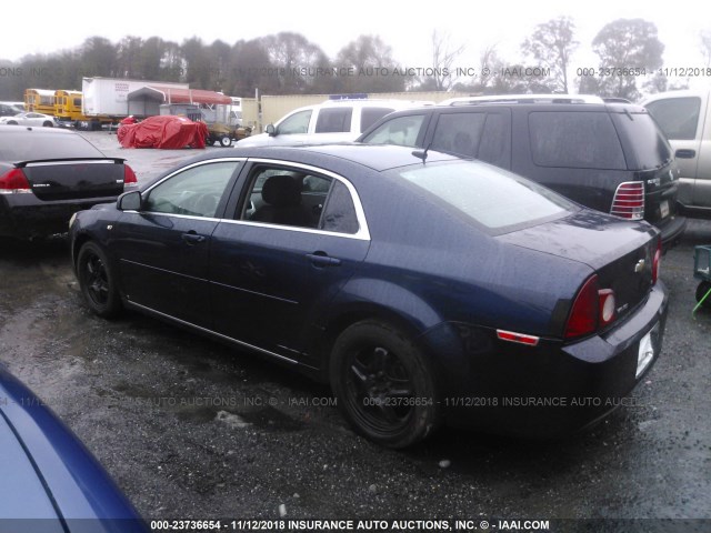 1G1ZH57B48F180752 - 2008 CHEVROLET MALIBU 1LT Dark Blue photo 3
