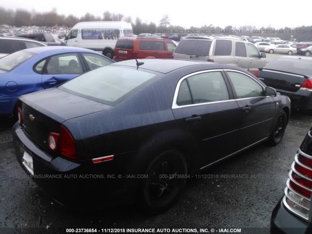 1G1ZH57B48F180752 - 2008 CHEVROLET MALIBU 1LT Dark Blue photo 4