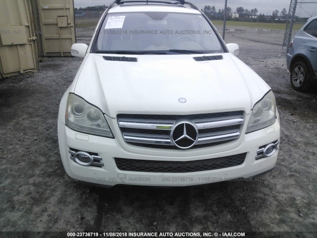 4JGBF71E97A146794 - 2007 MERCEDES-BENZ GL 450 4MATIC WHITE photo 6