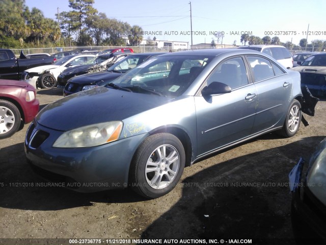 1G2ZF55B464162524 - 2006 PONTIAC G6 SE BLUE photo 2