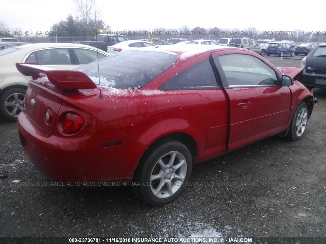 1G1AL15F677287109 - 2007 CHEVROLET COBALT LT RED photo 4