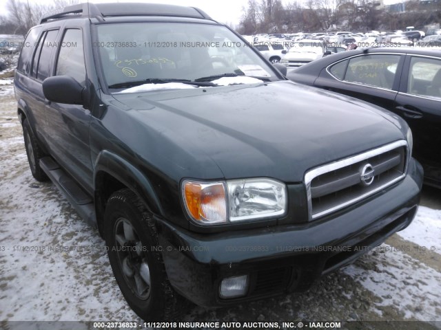 JN8DR09XX2W655651 - 2002 NISSAN PATHFINDER LE/SE GREEN photo 1