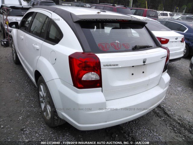 1B3CB5HA6BD139922 - 2011 DODGE CALIBER HEAT WHITE photo 3