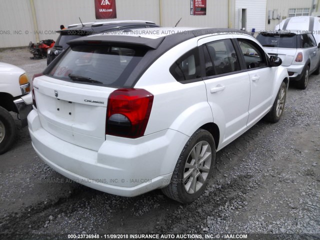 1B3CB5HA6BD139922 - 2011 DODGE CALIBER HEAT WHITE photo 4