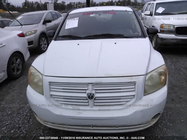 1B3CB5HA6BD139922 - 2011 DODGE CALIBER HEAT WHITE photo 6