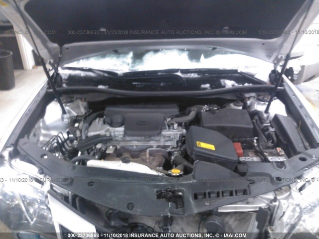 4T1BF1FK7DU650802 - 2013 TOYOTA CAMRY L/SE/LE/XLE SILVER photo 10