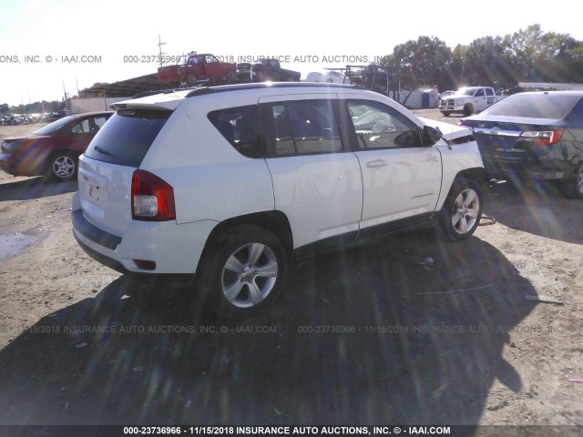 1C4NJCBA4CD500640 - 2012 JEEP COMPASS SPORT WHITE photo 4