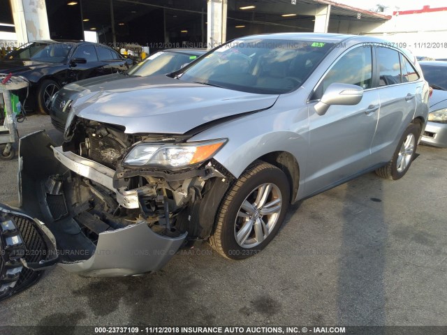 5J8TB4H55DL005439 - 2013 ACURA RDX TECHNOLOGY SILVER photo 2