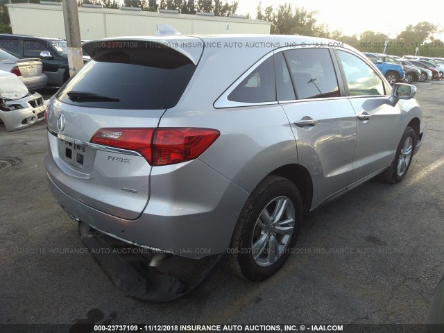 5J8TB4H55DL005439 - 2013 ACURA RDX TECHNOLOGY SILVER photo 4