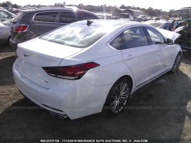 KMHGN4JF8JU265345 - 2018 GENESIS G80 ULTIMATE WHITE photo 4