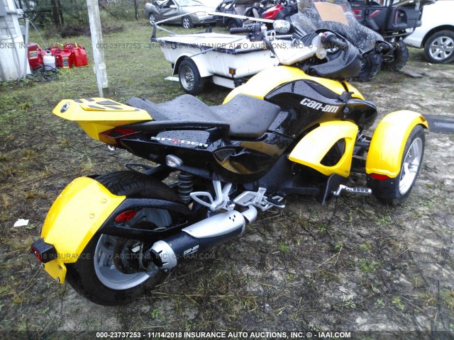 2BXJACA188V002095 - 2008 CAN-AM SPYDER ROADSTER RS YELLOW photo 4