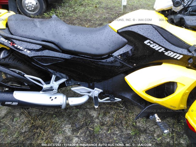 2BXJACA188V002095 - 2008 CAN-AM SPYDER ROADSTER RS YELLOW photo 8