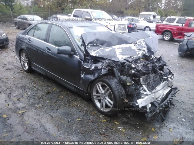 WDDGF4HB3DA777398 - 2013 MERCEDES-BENZ C 250 GRAY photo 1