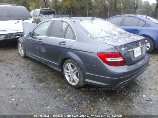 WDDGF4HB3DA777398 - 2013 MERCEDES-BENZ C 250 GRAY photo 3