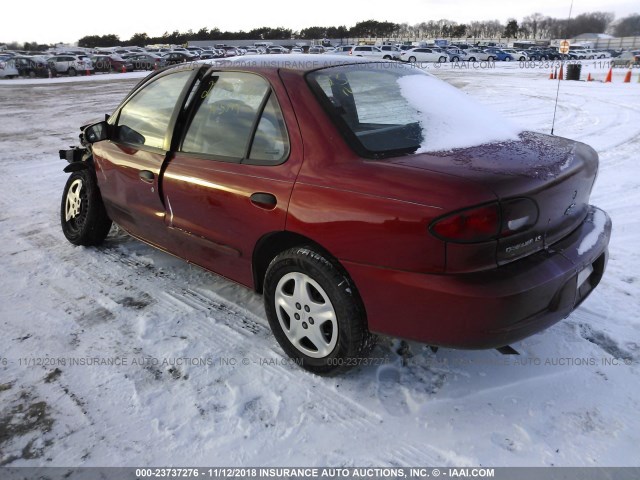 1G1JF524X17338202 - 2001 CHEVROLET CAVALIER LS RED photo 3