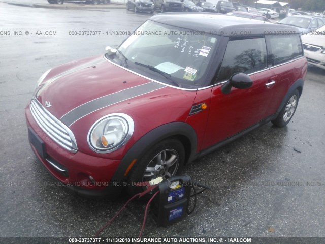 WMWZF3C50DT490343 - 2013 MINI COOPER CLUBMAN RED photo 2