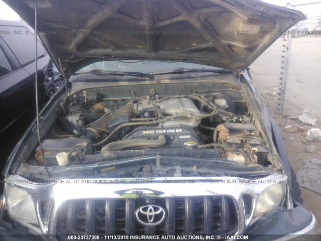5TEHN72NX3Z290421 - 2003 TOYOTA TACOMA DOUBLE CAB 绿色 照片 10