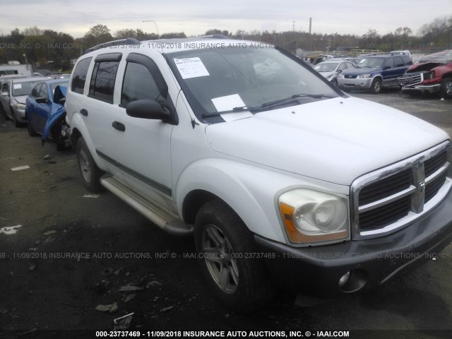 1D4HB48N96F193763 - 2006 DODGE DURANGO SLT WHITE photo 1