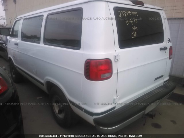 2B4HB15X32K126022 - 2002 DODGE RAM WAGON B1500 WHITE photo 3