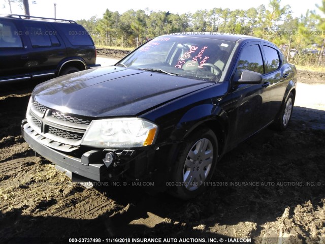 1C3CDZAB9DN547965 - 2013 DODGE AVENGER SE BLACK photo 2