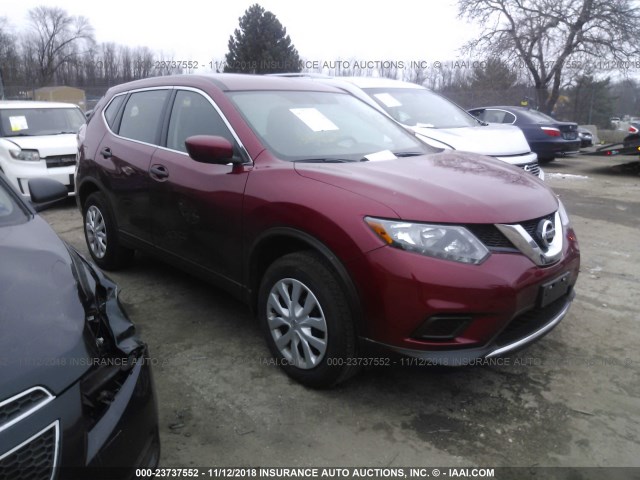 5N1AT2MV0GC915707 - 2016 NISSAN ROGUE S/SL/SV RED photo 1