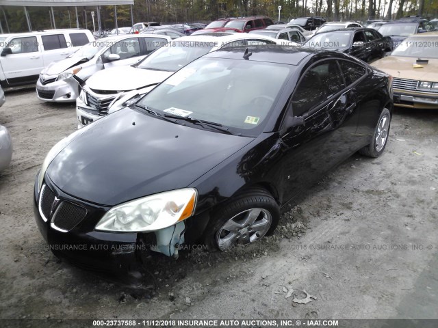 1G2ZH17N584135345 - 2008 PONTIAC G6 GT BLACK photo 2