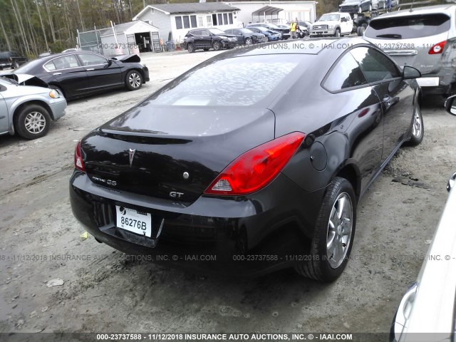 1G2ZH17N584135345 - 2008 PONTIAC G6 GT BLACK photo 4