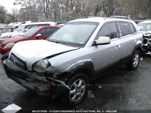 KM8JN72D75U135292 - 2005 HYUNDAI TUCSON GLS/LX GRAY photo 2