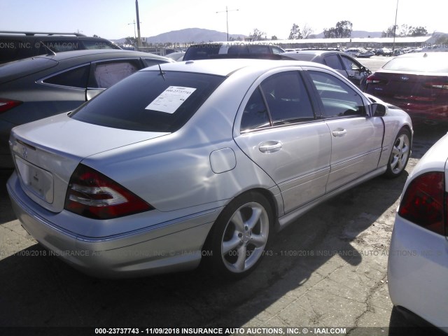 WDBRF52H76F773011 - 2006 MERCEDES-BENZ C GENERATION 2006 230 SILVER photo 4