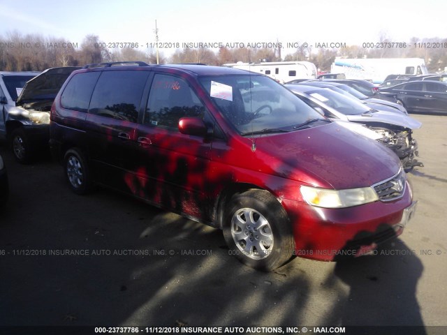 5FNRL18704B106106 - 2004 HONDA ODYSSEY EXL RED photo 1