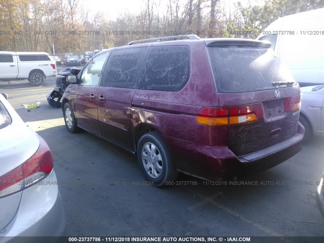 5FNRL18704B106106 - 2004 HONDA ODYSSEY EXL RED photo 3