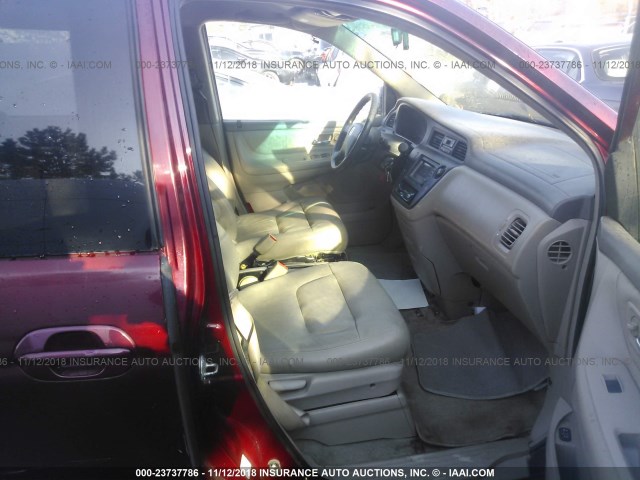 5FNRL18704B106106 - 2004 HONDA ODYSSEY EXL RED photo 5