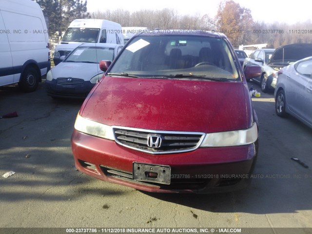 5FNRL18704B106106 - 2004 HONDA ODYSSEY EXL RED photo 6