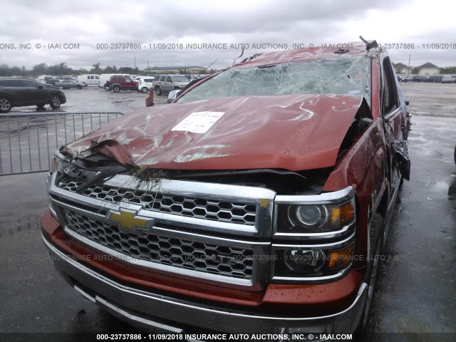 3GCPCSECXFG181570 - 2015 CHEVROLET SILVERADO C1500 LTZ ORANGE photo 2