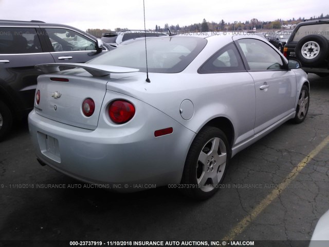 1G1AM18B287108135 - 2008 CHEVROLET COBALT SPORT SILVER photo 4