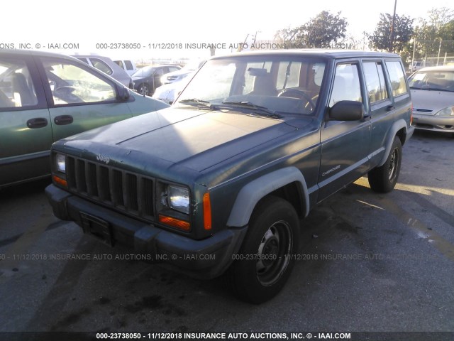 1J4FT28S0WL233560 - 1998 JEEP CHEROKEE SE GREEN photo 2