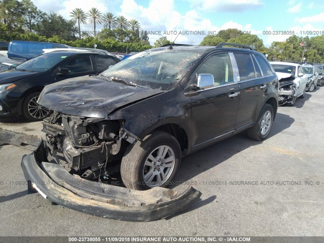 2FMDK38C68BB08642 - 2008 FORD EDGE SEL BLACK photo 2