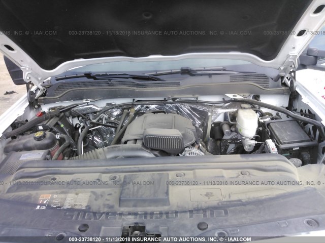 1GC0CUEG3JZ122689 - 2018 CHEVROLET SILVERADO C2500 HEAVY DUTY WHITE photo 10