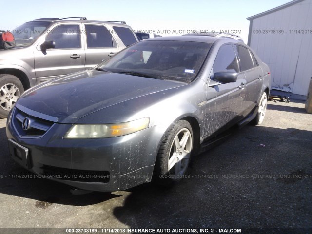 19UUA66265A077551 - 2005 ACURA TL GRAY photo 2