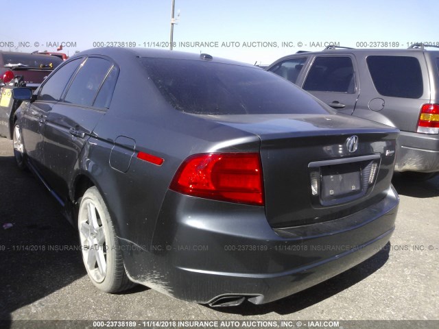 19UUA66265A077551 - 2005 ACURA TL GRAY photo 3