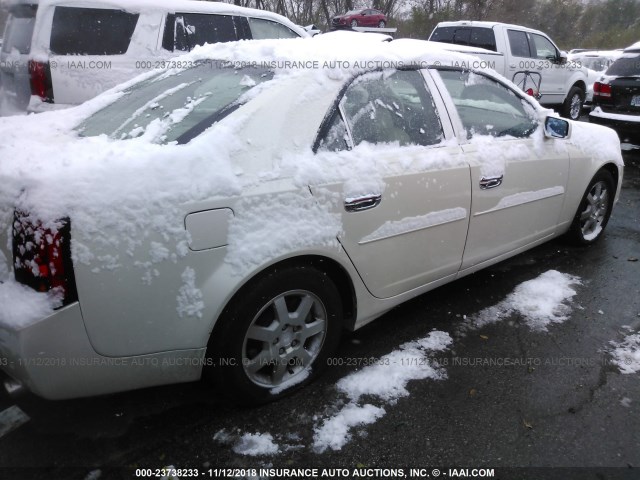 1G6DP567050235670 - 2005 CADILLAC CTS HI FEATURE V6 WHITE photo 4