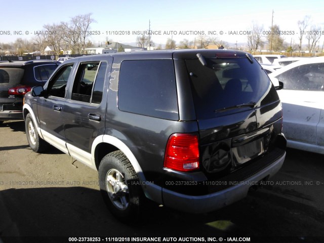 1FMZU73E02ZB71546 - 2002 FORD EXPLORER XLT BLACK photo 3